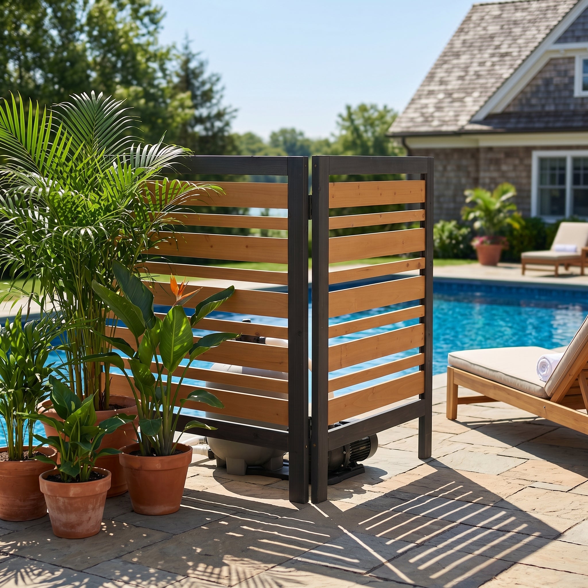 2-Panel Outdoor Air Conditioner Fence Screen