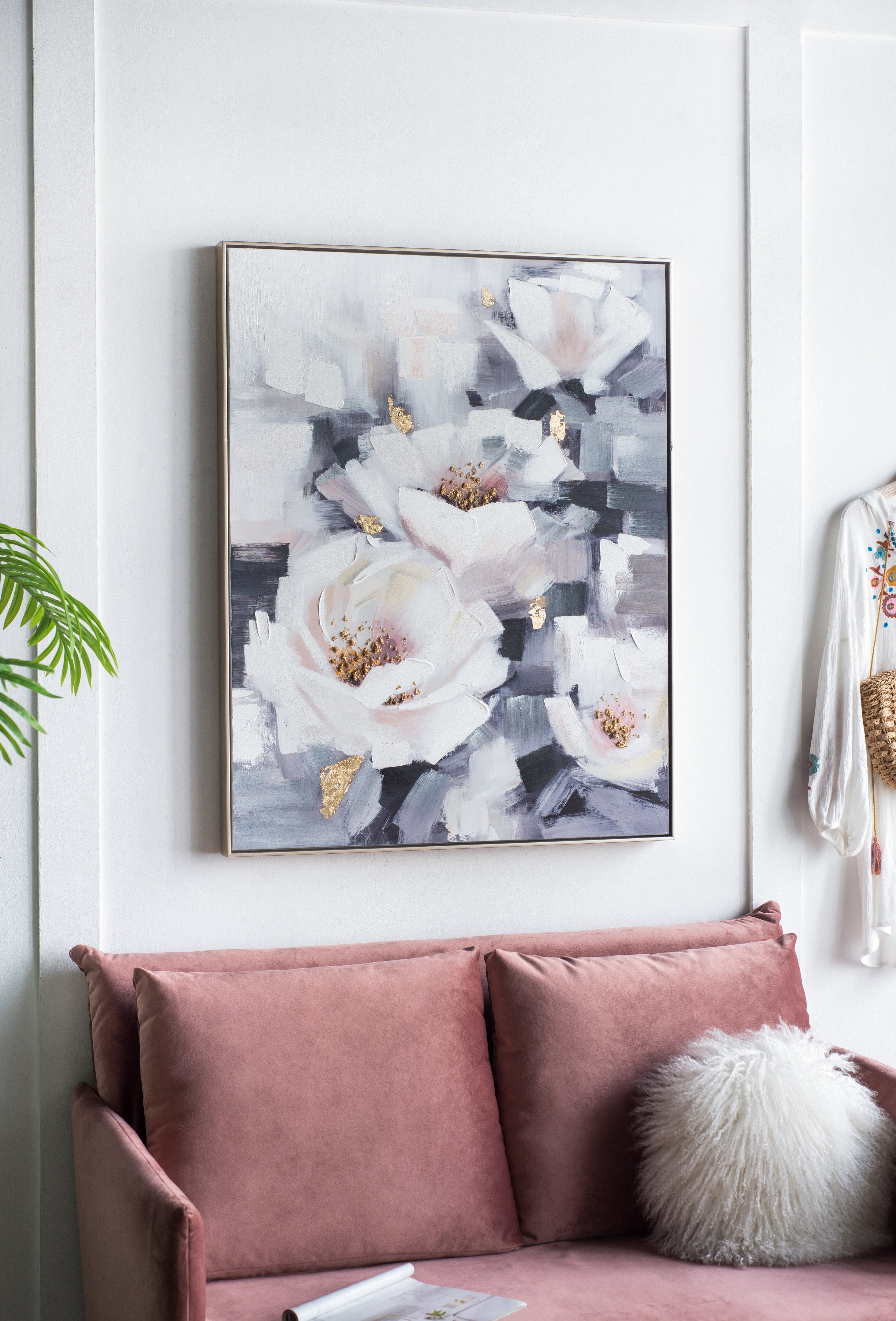 32.3x40.2" Sarah Framed Floral Wall Art