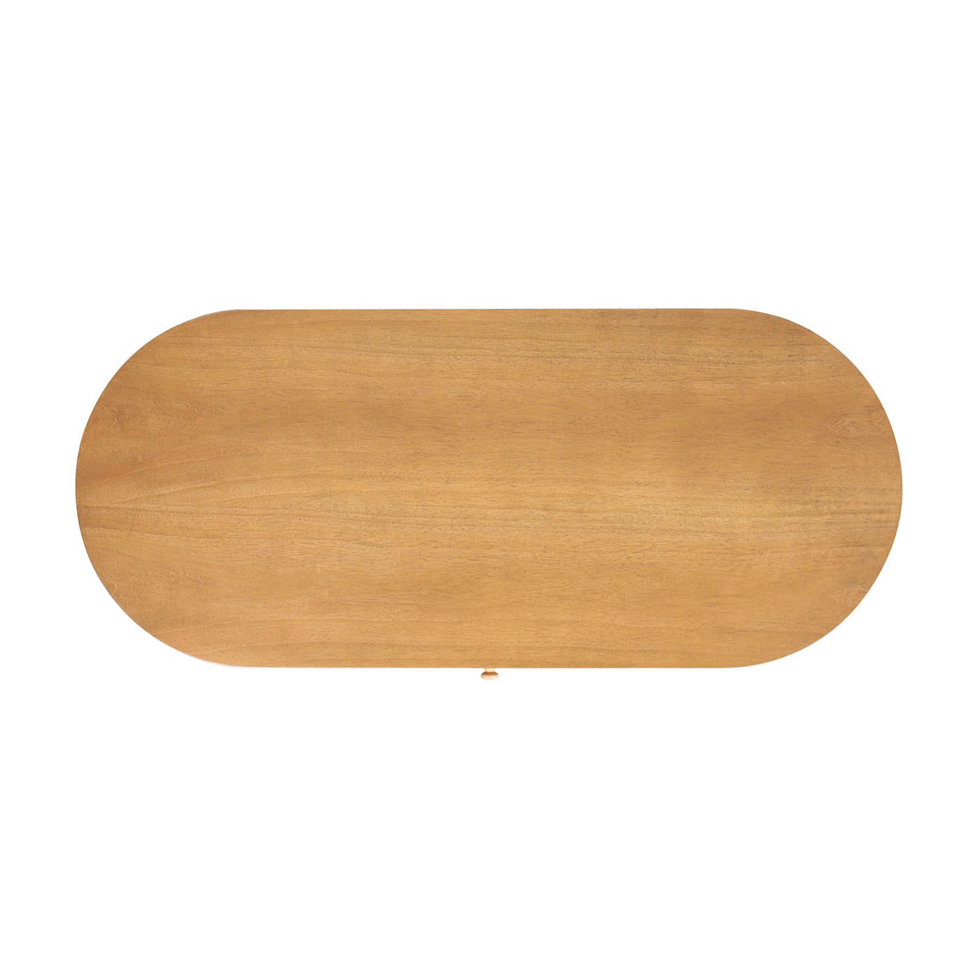 Jesse 55.5" Single Drawer Fluted Oval Console Desk, Honey