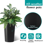 2 Pack Tall 21.7 in Planters for Outdoor Plants