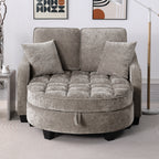 Two-Seater Sofa with Storage Footrest