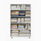 White 5-Drawer Dresser with Handles