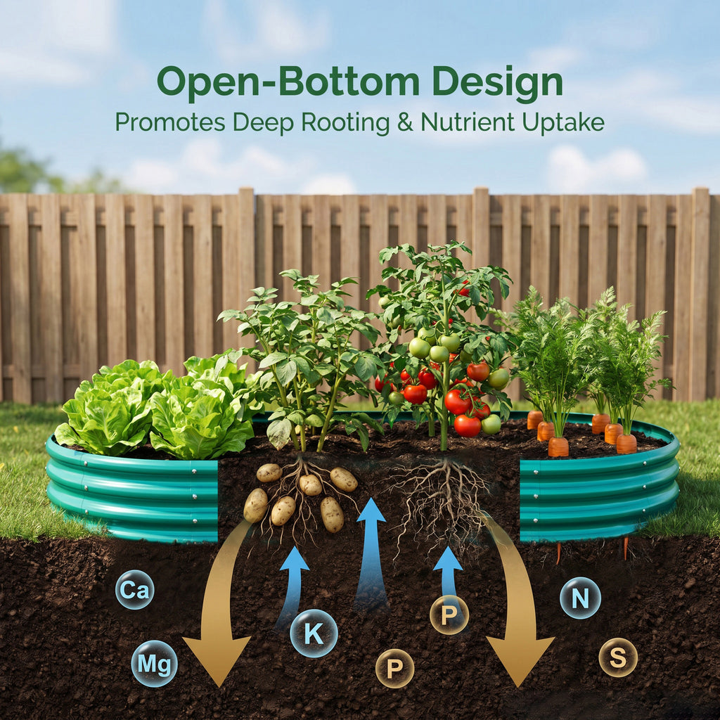Galvanized Raised Garden Bed, 8x4x1 Foot, Heavy-Duty Metal Planter, Green