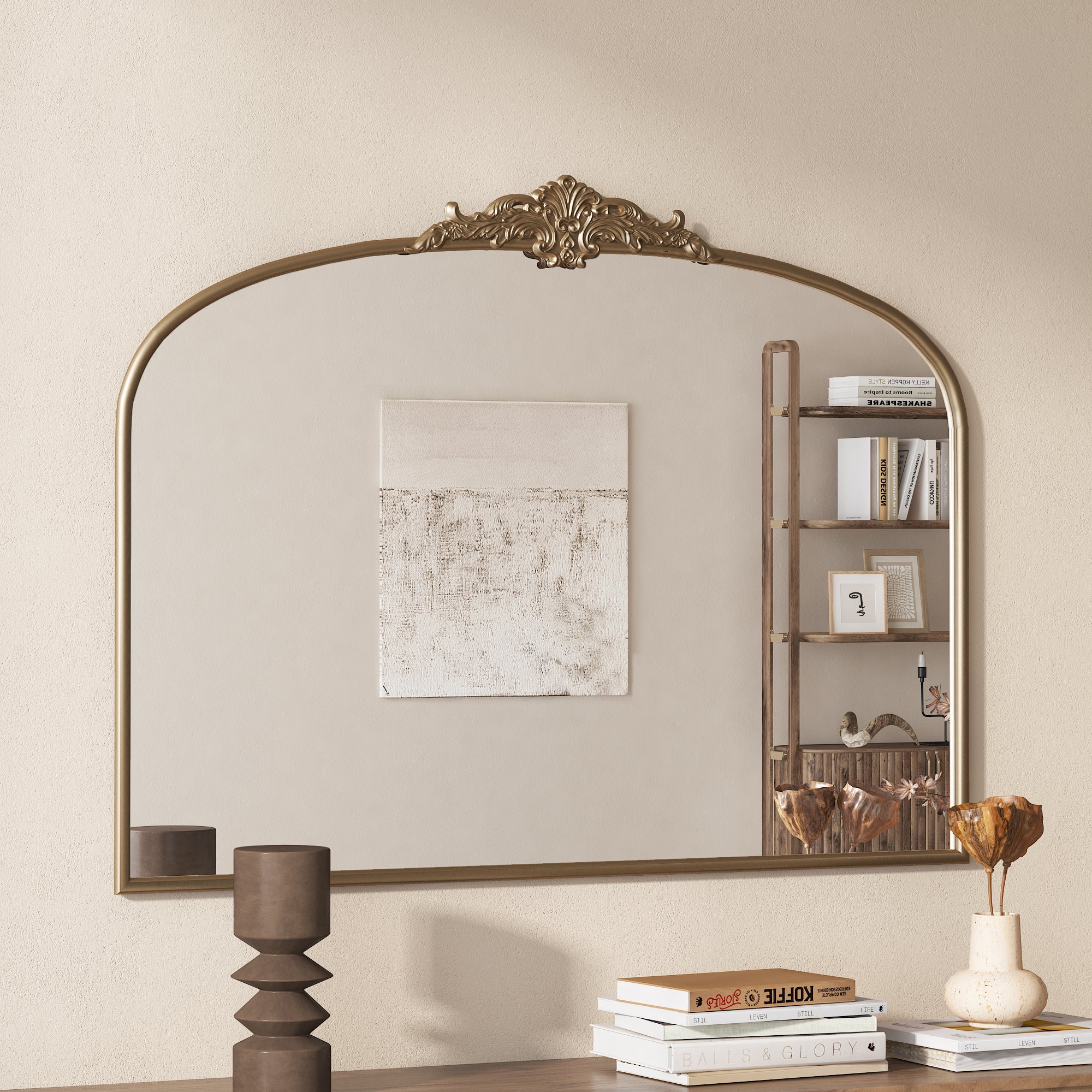 Vintage Arched Wall Mirror