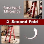Fiberglass Single-Sided Stepladder
