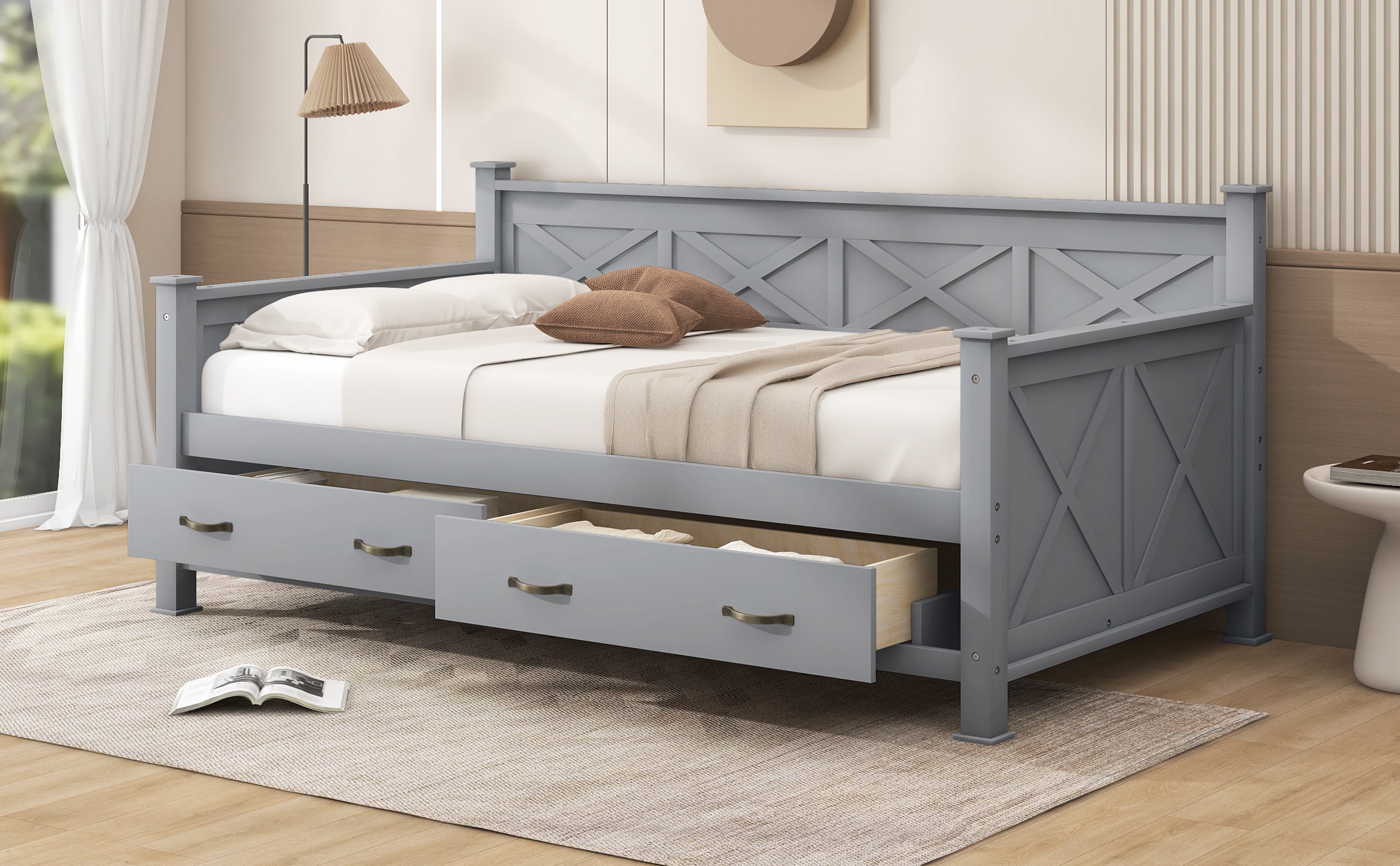Twin Size Daybed with 2 Large Drawers