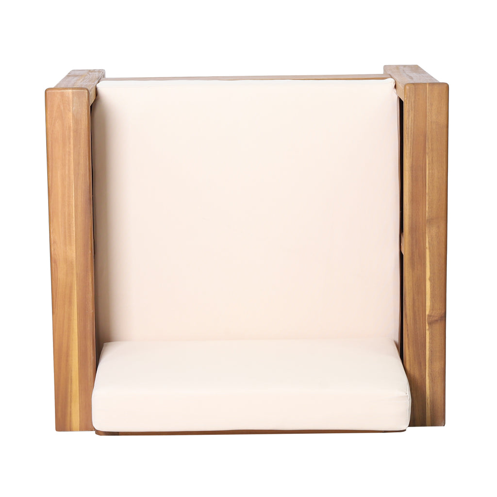 Outdoor Acacia Wood Club Chairs with Cushions