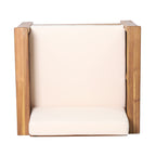 Outdoor Acacia Wood Club Chairs with Cushions