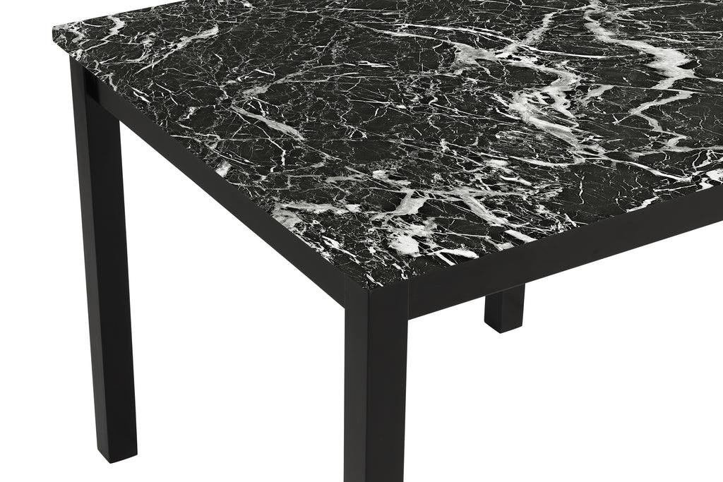 5pc Counter Height Dining Set Square Faux Marble Table