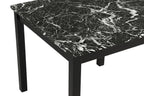 5pc Counter Height Dining Set Square Faux Marble Table