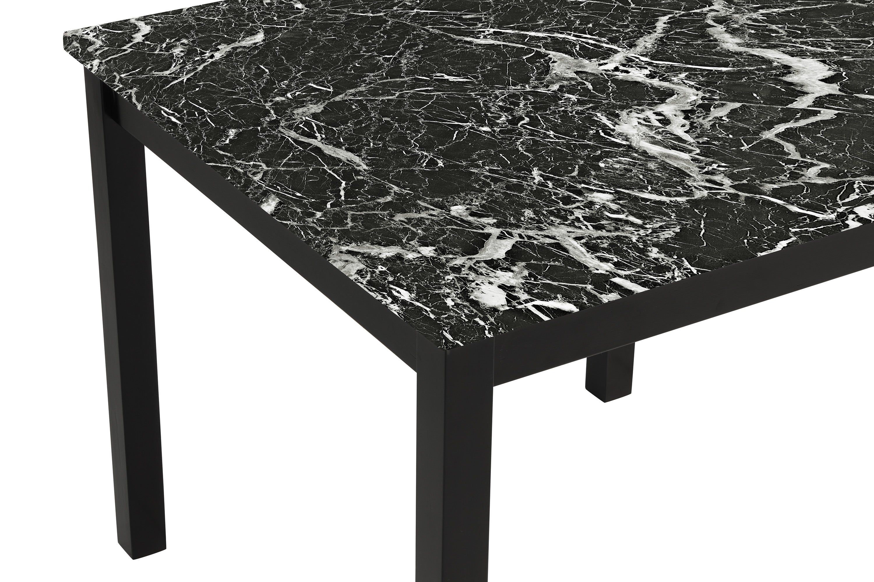5pc Counter Height Dining Set Square Faux Marble Table
