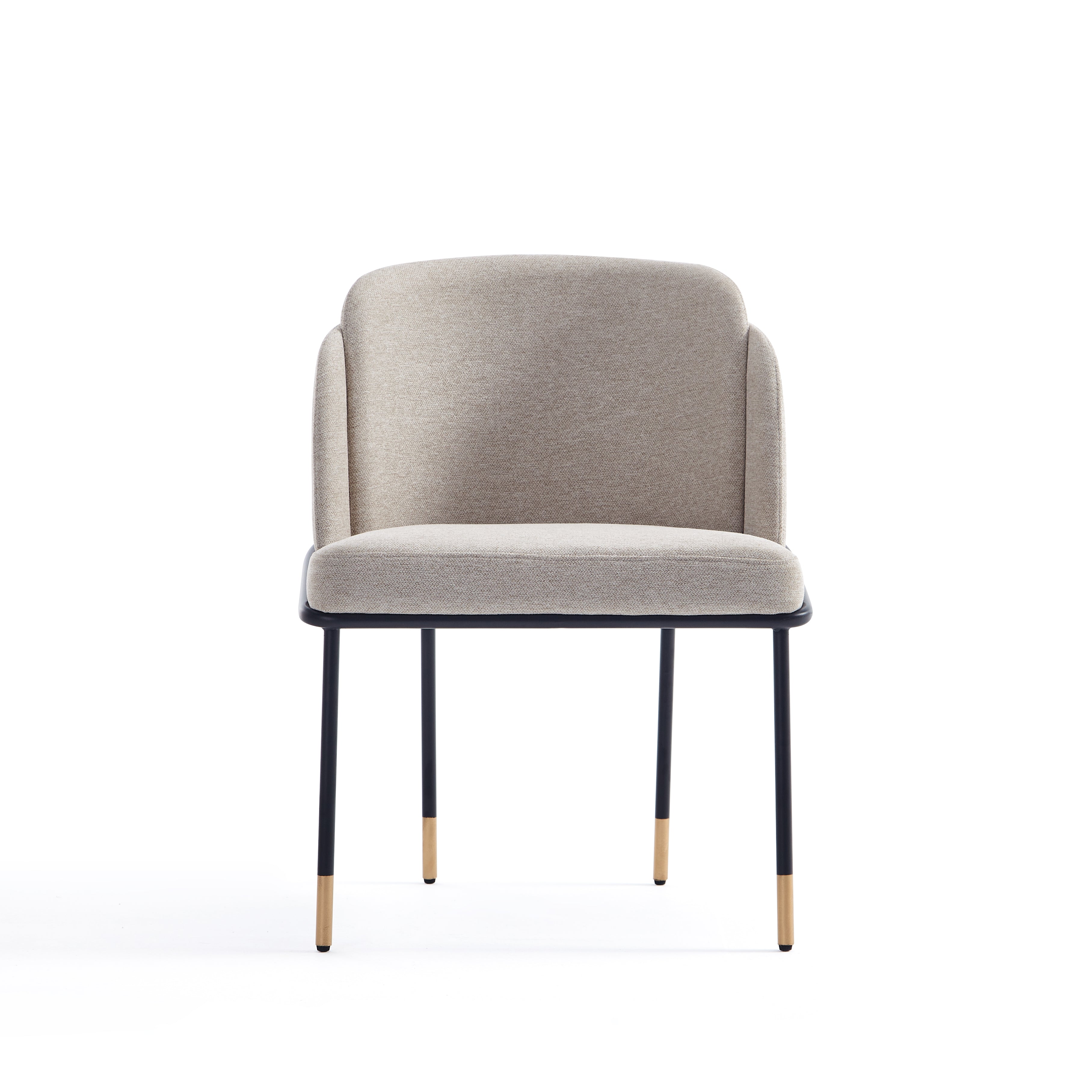 Flor Metal Twill Weave Dining Chair in Wheat
