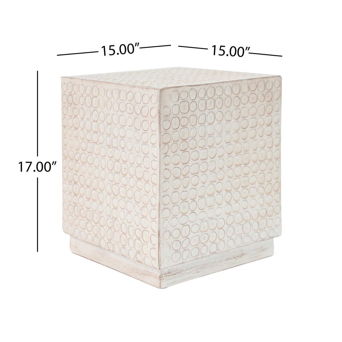MGO Cube Side Table, 15-Inch, Antique Brown