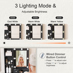 Vanity Table with Mirror & Adjustable LED Lights