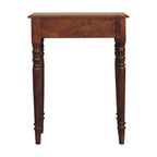 Artisan Furniture Solid Wood Chestnut Turned Leg Writing Desk, 1-Drawer