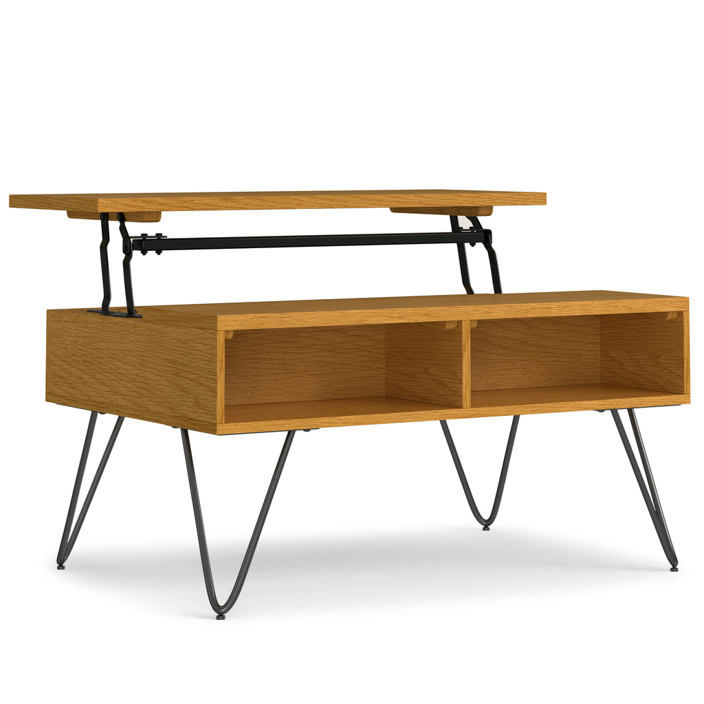 Hunter 36 Inch Wide Solid Wood Small Lift Top Coffee Table