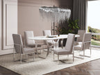 Element Metal Velvet Dining Chair in Champagne