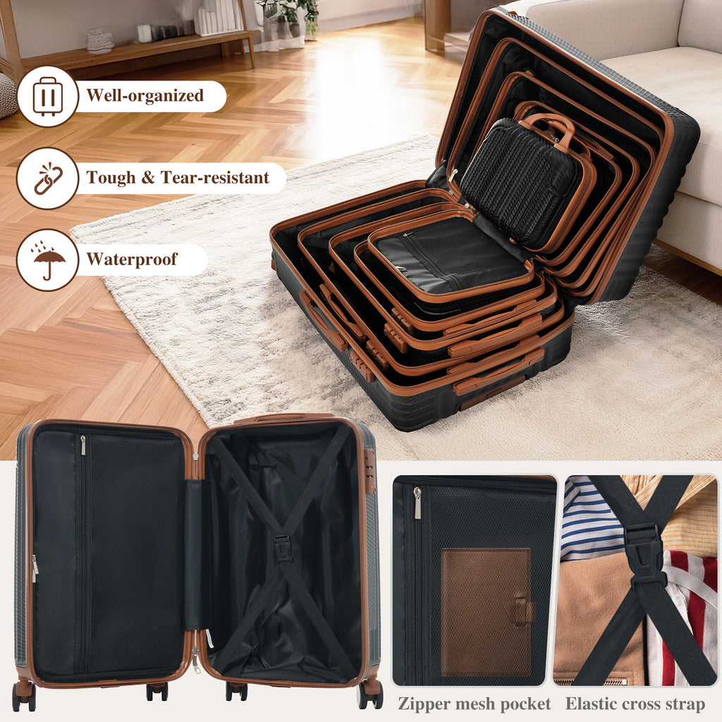 2-Piece Hardshell Luggage Set, Lightweight ABS Suitcase
