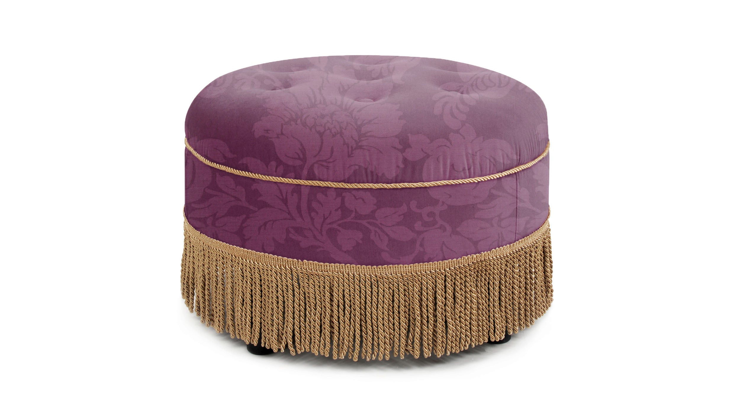 Yolanda 24" Round Upholstered Accent Ottoman