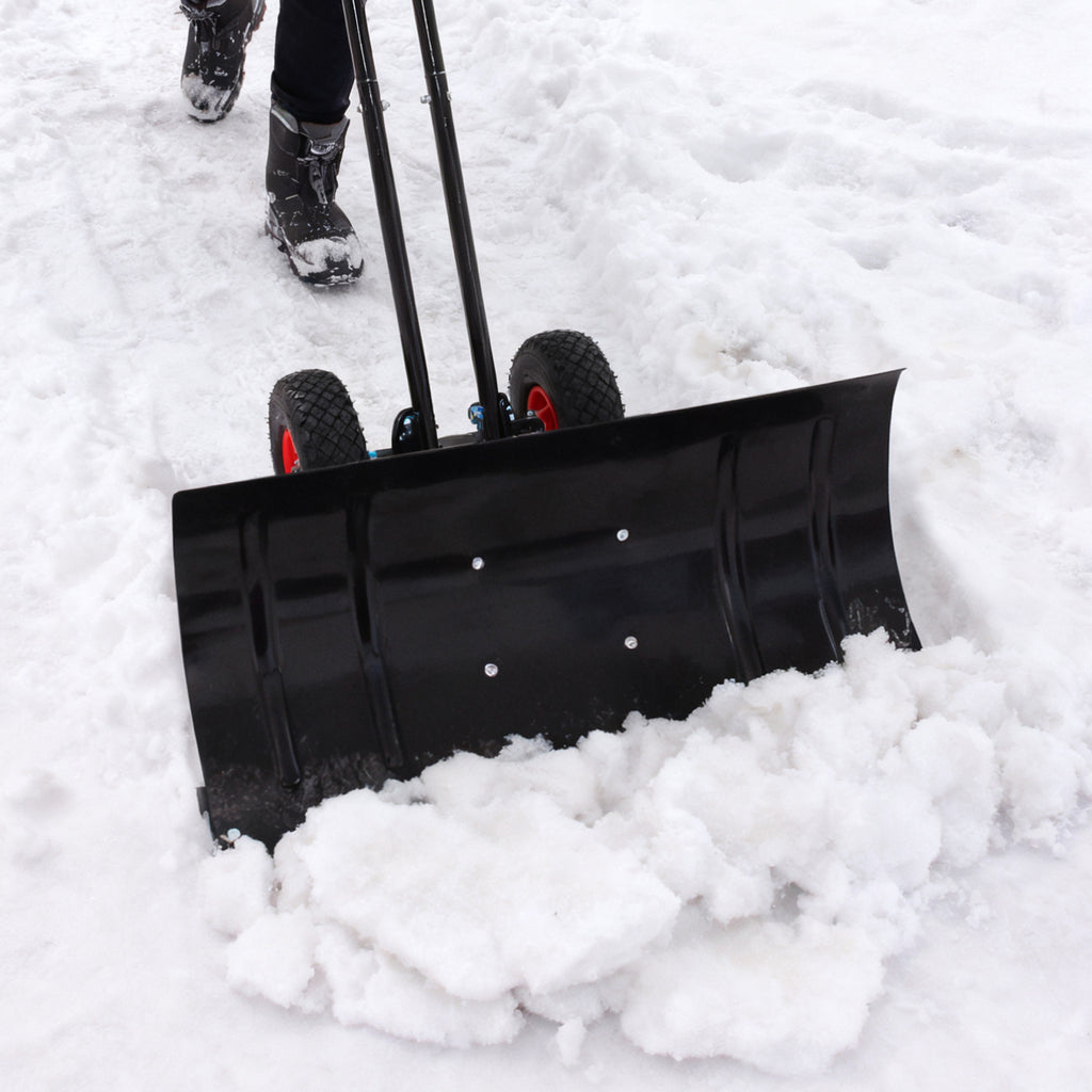 30" Heavy Duty Snow Shovel with Wheels
