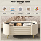 Modern Storage Ottoman Upholstered Storage Bench