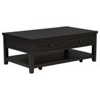 Sutter Distressed Java 2-Drawer Rectangular Coffee Table