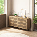 59.06" 6-Drawer Rattan Storage Cabinet