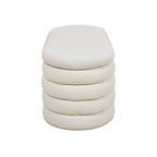 Fuji 49" Upholstered Oval Storage Bench