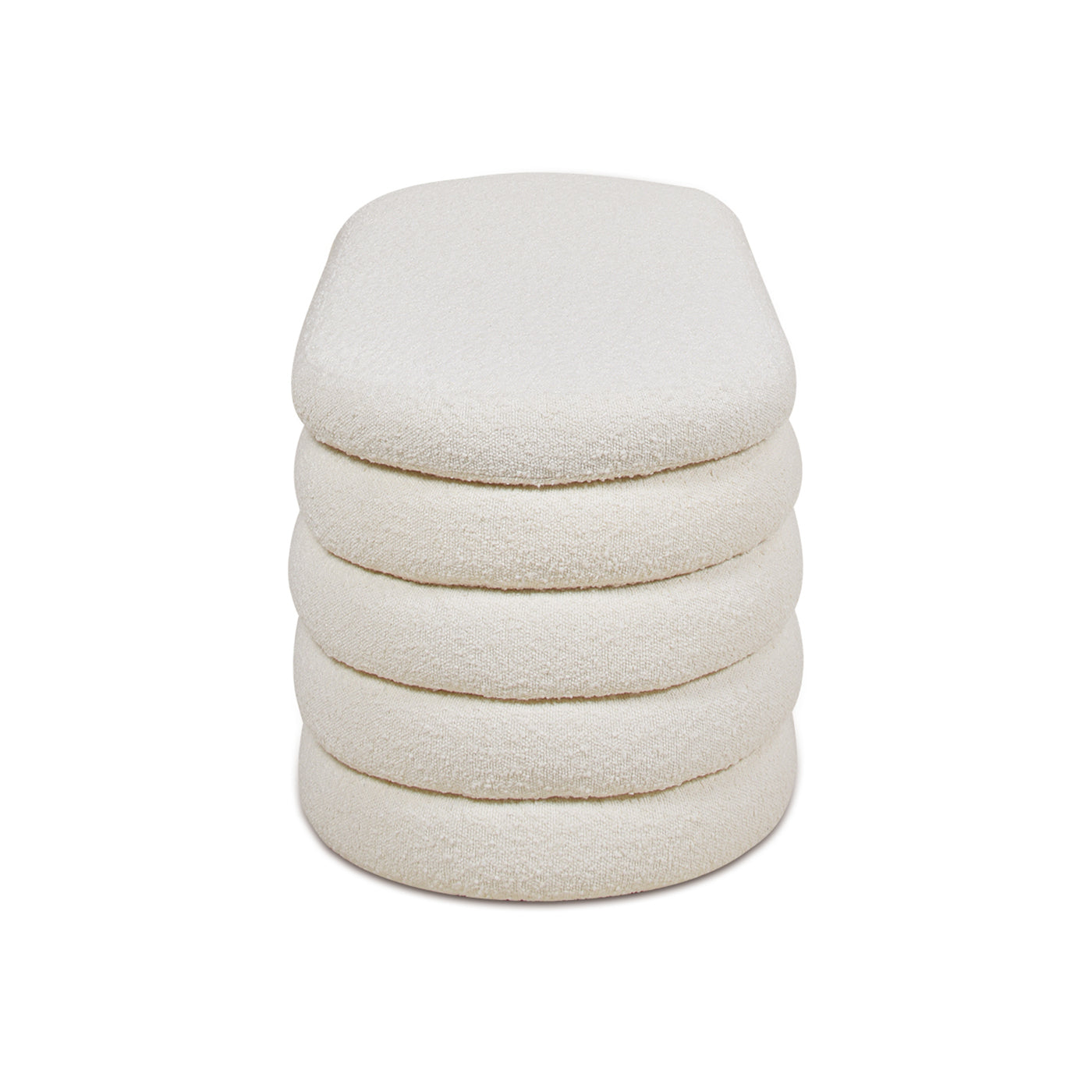 Fuji 49" Upholstered Oval Storage Bench