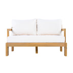 Outdoor 2-Piece Acacia Wood Patio Chat Set