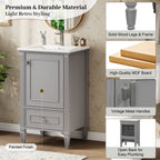 20" Bathroom Vanity with Ceramic Sink