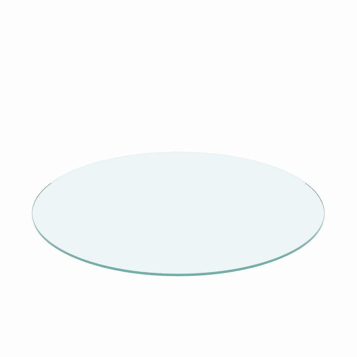 36-Inch Round Tempered Glass Table Top, Clear, 1/4-Inch Thick