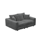 82.7" Plush Corduroy 3-Seat Sofa