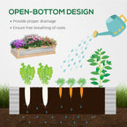 Outsunny Raised Garden Bed with Polycarbonate Greenhouse