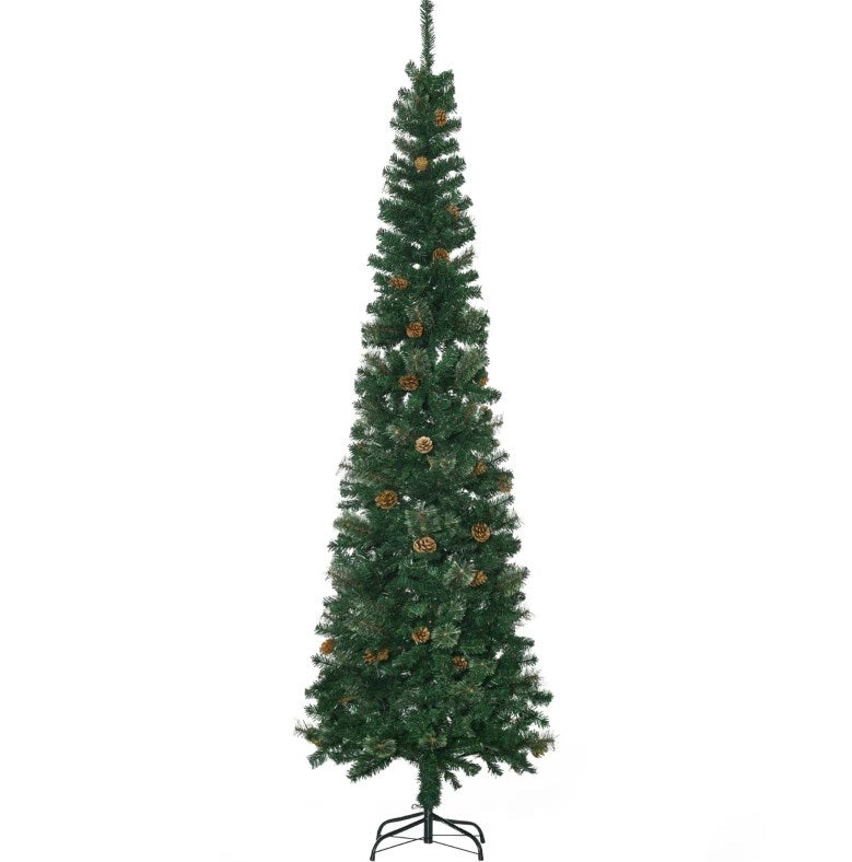 Slim Pine Needles Xmas Tree - 7.5 Foot Pencil Design