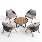 4-Person Patio Conversation Set with Cushions