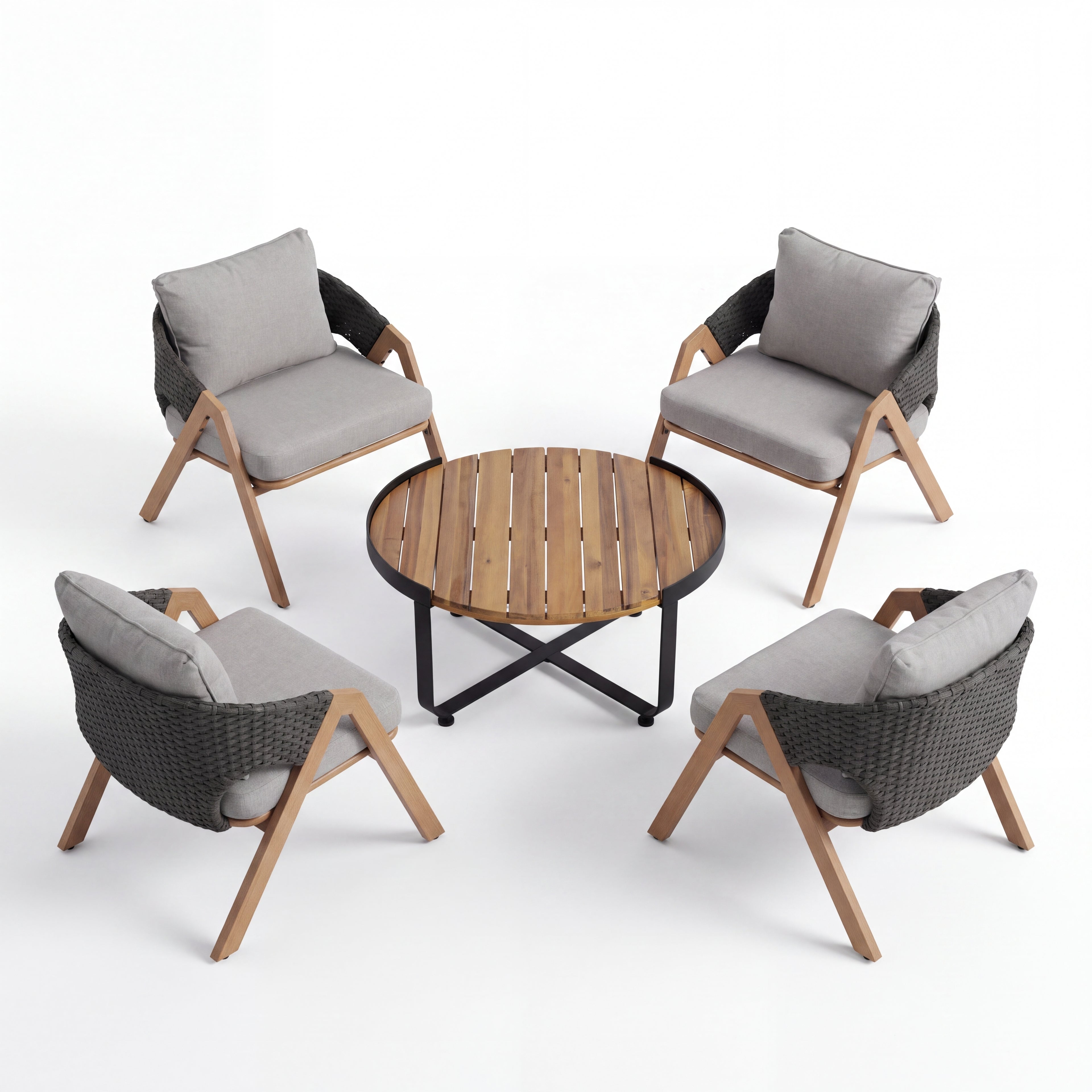 4-Person Patio Conversation Set with Cushions