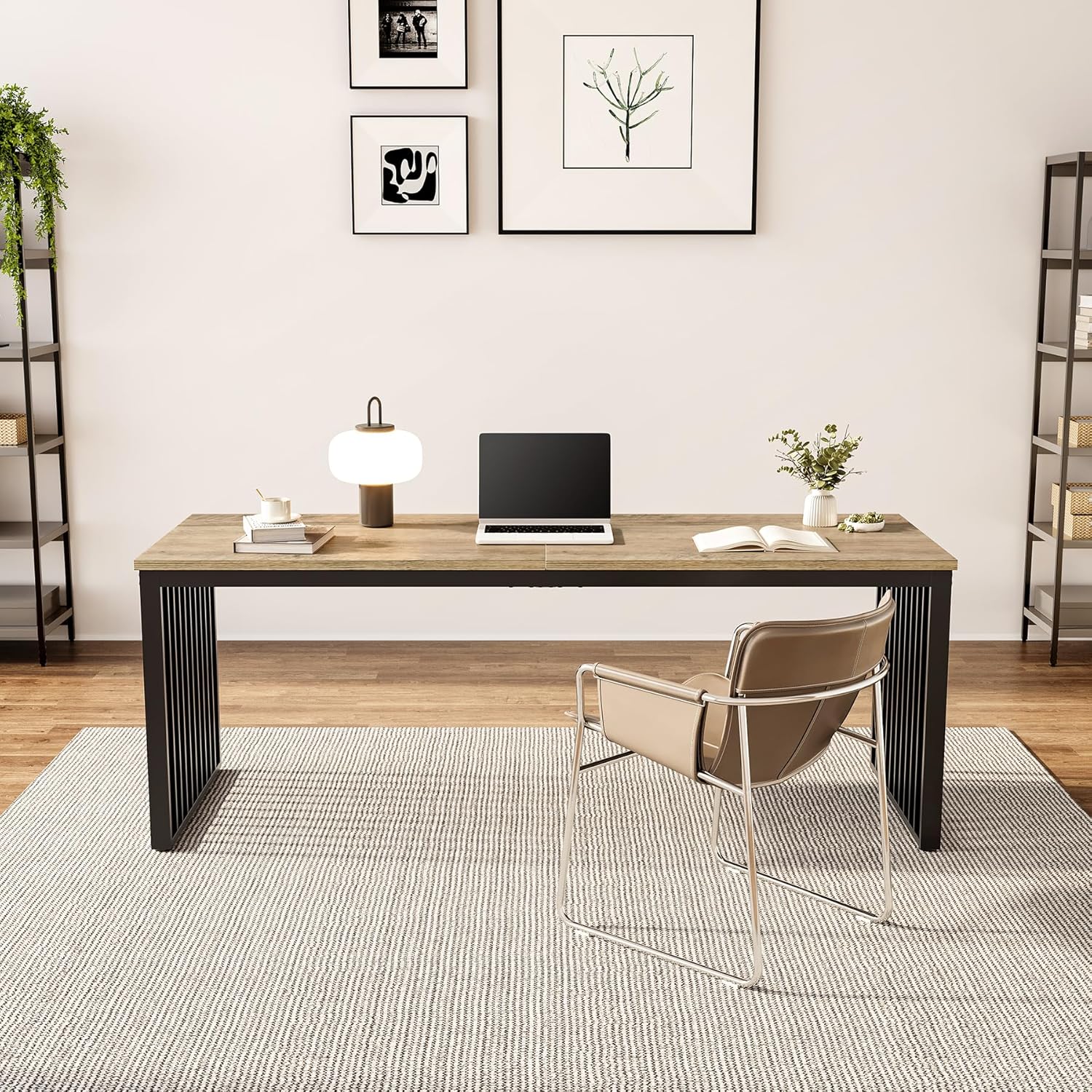 78.74 Inches Double Computer Desk for 2 Person