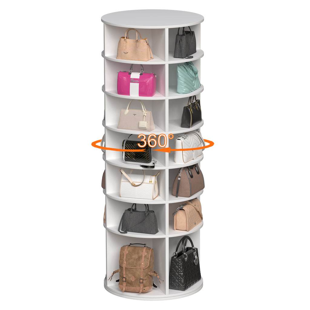 7-Tier Rotating Shoe Rack Tower