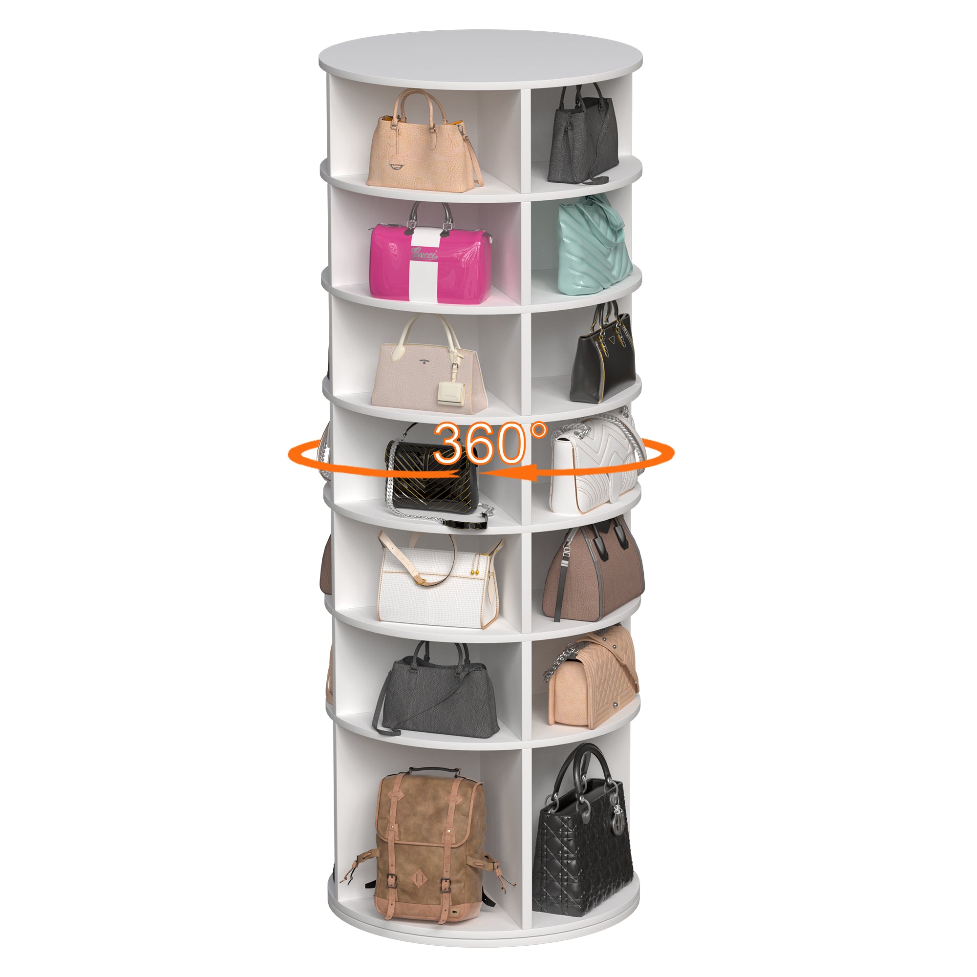 7-Tier Rotating Shoe Rack Tower