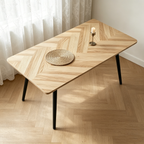 Modern Minimalist MDF Wood Color Desktop Dining Table