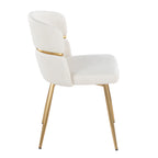 Dining Chair Set in Velvet and Gold