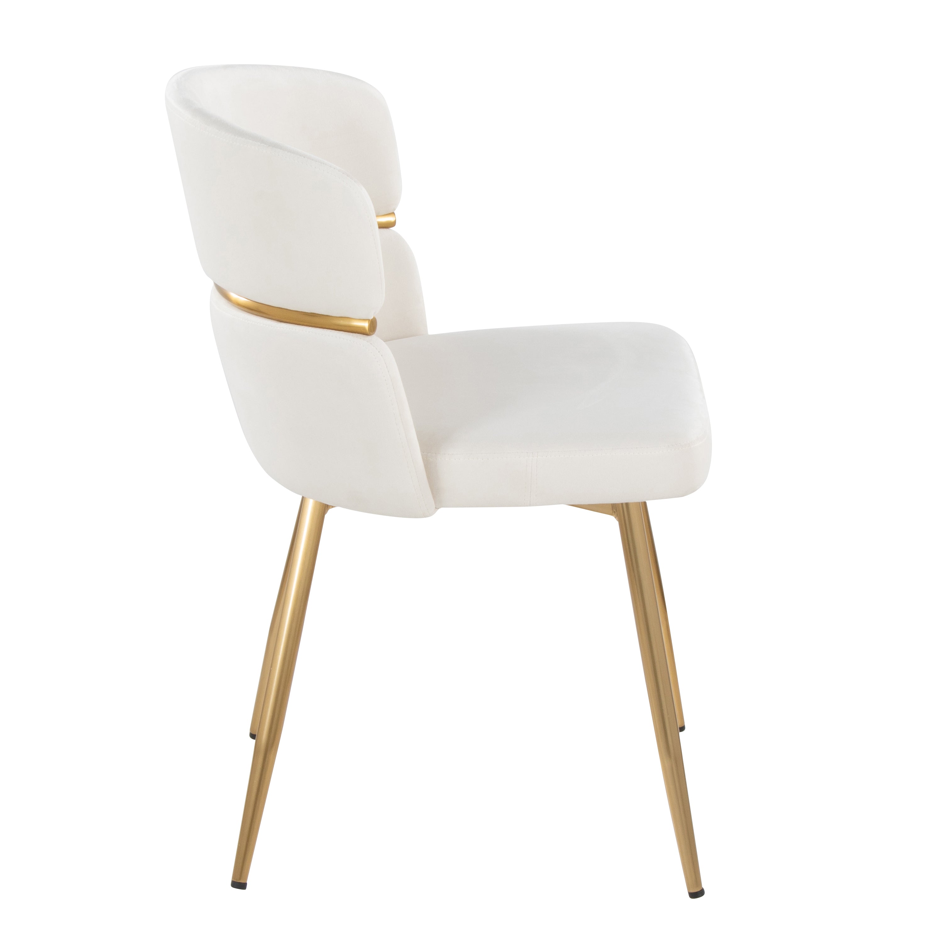 Dining Chair Set in Velvet and Gold