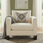 Modern Accent Chair with Rubberwood Legs