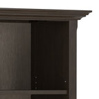 Amherst 36 Inch Solid Wood 5 Shelf Bookcase in Hickory