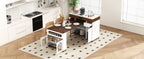 TREXM Extendable Dining Table with Extra-Long Folding Top