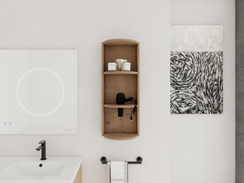 12" Bathroom Wall-Mounted Storage Rack