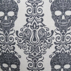Gothic Damask Skull Throw Pillow