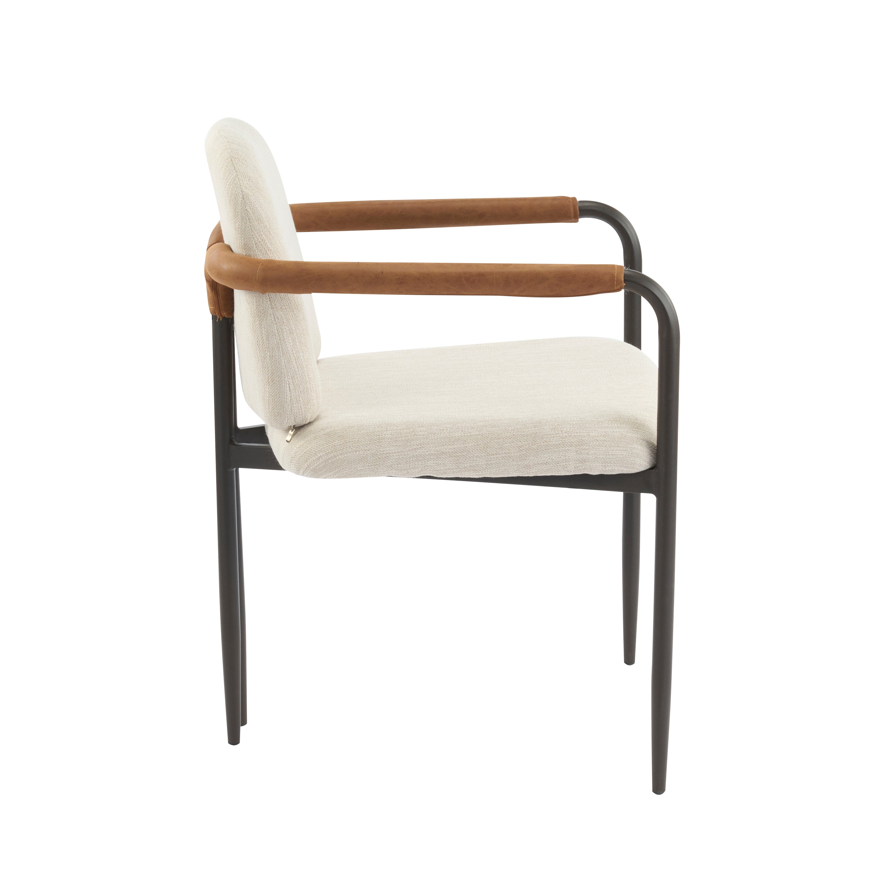 Dining Chair Set of 2 - Espresso and Beige