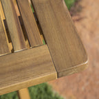 Natural 5-Piece Acacia Wood Outdoor Patio Dining Set